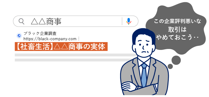 悪評により新規登録先獲得が減少売上もダウンしてしまった
