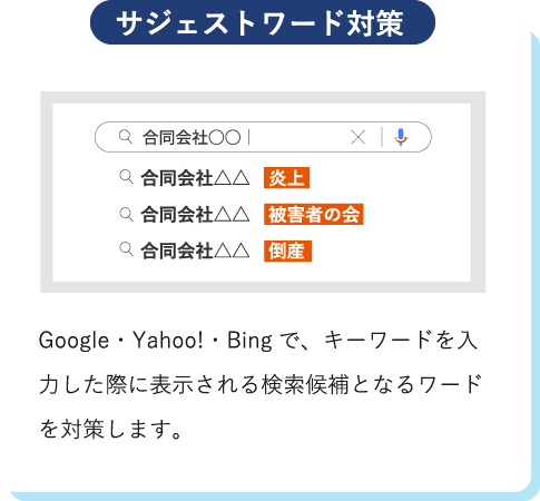 サジェストワード対策